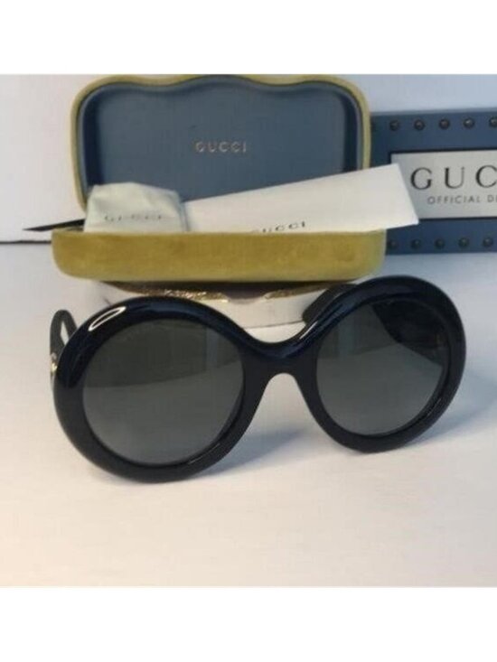 Authentic New Gucci Black GG0101S Round Gradient Sunglasses main image 4